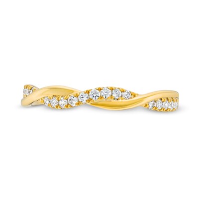 Circle of Gratitude® Collection 0.20 CT. T.W. Diamond Polished Braided Band in 10K Gold