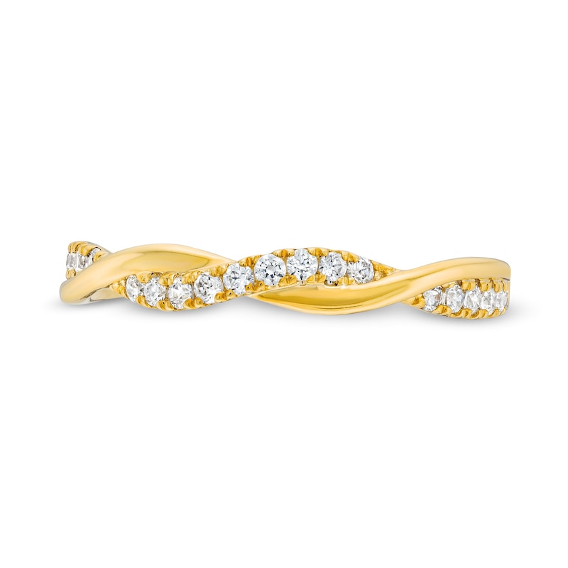 Circle of Gratitude® Collection 0.20 CT. T.W. Diamond Polished Braided Band in 10K Gold