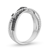 Thumbnail Image 3 of Circle of Gratitude® Collection 0.20 CT. T.W. Black Diamond Braided Orbit Ring in Sterling Silver