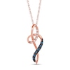 Thumbnail Image 0 of Le Vian® Blueberry Sapphires™ and Diamond Accent Ribbon Pendant in 14K Strawberry Gold™