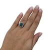 Thumbnail Image 5 of Le Vian® Emerald-Cut Deep Sea Blue Topaz™ and 0.30 CT. T.W. Diamond Octagon Frame Ring in 14K Strawberry Gold®