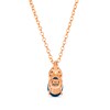 Thumbnail Image 3 of Le Vian® Oval Deep Sea Blue Topaz™ and 0.10 CT. T.W. Diamond Pendant in 14K Strawberry Gold®