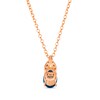 Thumbnail Image 2 of Le Vian® Oval Deep Sea Blue Topaz™ and 0.10 CT. T.W. Diamond Pendant in 14K Strawberry Gold®