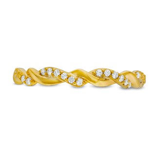 Circle of Gratitude® Collection 0.065 CT. T.W. Diamond Polished Braided Band in 10K Gold