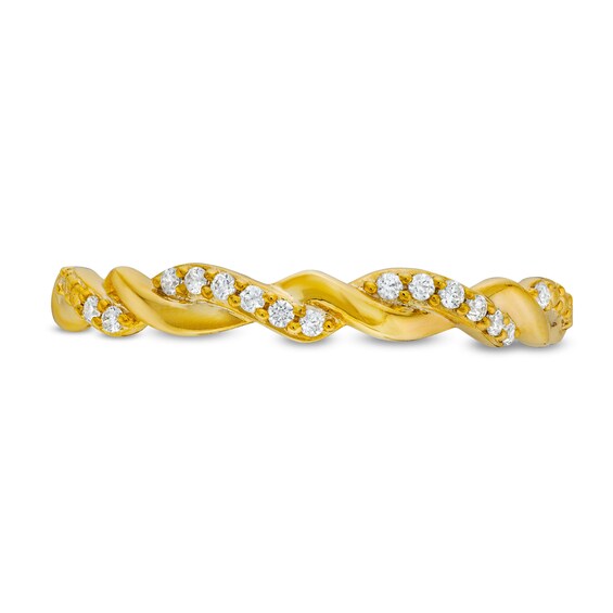 Circle of Gratitude® Collection 0.065 CT. T.W. Diamond Polished Braided Band in 10K Gold