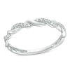 Thumbnail Image 1 of Circle of Gratitude® Collection 0.065 CT. T.W. Diamond Polished Braided Band in Sterling Silver