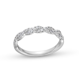 Circle of Gratitude® Collection 0.25 CT. T.W. Diamond Braided Band in 10K White Gold
