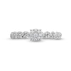 Thumbnail Image 4 of Circle of Gratitude® Collection 0.10 CT. T.W. Diamond Frame Braided Shank Ring in 10K White Gold