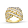 2.00 CT. T.W. Diamond Bezel-Set Bypass Multi-Row Ring in 10K Gold