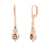 Thumbnail Image 1 of Le Vian® Pear-Shaped Chocolate Quartz™ and 0.60 CT. T.W. Diamond Ornate Frame Drop Earrings in 14K Strawberry Gold™
