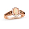 Thumbnail Image 0 of Le Vian® Oval Neapolitan Opal™ and 0.30 CT. T.W. Diamond Frame Ring in 14K Strawberry Gold™