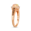 Thumbnail Image 3 of Le Vian® Oval Neapolitan Opal™ and 0.30 CT. T.W. Diamond Frame Ring in 14K Strawberry Gold™