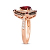 Thumbnail Image 2 of Le Vian® Pear-Shaped Pomegranate Garnet™ and 0.70 CT. T.W. Diamond Teardrop Ring in 14K Strawberry Gold™