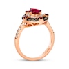 Thumbnail Image 3 of Le Vian® Pear-Shaped Pomegranate Garnet™ and 0.70 CT. T.W. Diamond Teardrop Ring in 14K Strawberry Gold™