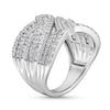 Thumbnail Image 3 of 1.50 CT. T.W. Certified Lab-Grown Diamond Bypass Multi-Row Ring in 10K White Gold (I/SI2)