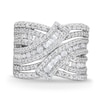 Thumbnail Image 4 of 1.50 CT. T.W. Certified Lab-Grown Diamond Bypass Multi-Row Ring in 10K White Gold (I/SI2)