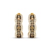 Thumbnail Image 2 of Le Vian® 1.00 CT. T.W. Chocolate Diamond® and Nude Diamond™ Edge Scallop Hoop Earrings in 14K Honey Gold™