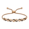Thumbnail Image 1 of Le Vian® 0.40 CT. T.W. Chocolate Diamond® and Nude Diamond™ Infinity Links Bolo Bracelet in 14K Strawberry Gold™