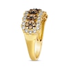 Thumbnail Image 1 of Le Vian® 1.20 CT. T.W. Chocolate Diamond® and Nude Diamond™ Scallop Edge Ring in 14K Honey Gold™