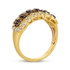 Thumbnail Image 3 of Le Vian® 1.20 CT. T.W. Chocolate Diamond® and Nude Diamond™ Scallop Edge Ring in 14K Honey Gold™