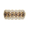 Thumbnail Image 3 of Le Vian® 1.20 CT. T.W. Chocolate Diamond® and Nude Diamond™ Scallop Edge Ring in 14K Honey Gold™