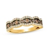 Thumbnail Image 1 of Le Vian® 0.80 CT. T.W. Chocolate Diamond® and Nude Diamond™ Scallop Edge Ring in 14K Honey Gold™