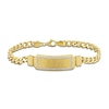 Thumbnail Image 1 of Eternally Bonded Men's 0.31 CT. T.W. Diamond Outline I.D. Curb Chain Bracelet in 14K Two-Tone Gold