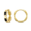 Thumbnail Image 1 of Eternally Bonded Men's 0.16 CT. T.W. Diamond Endless Bottle with Cap 12.0mm Hoop Earrings in 14K Gold