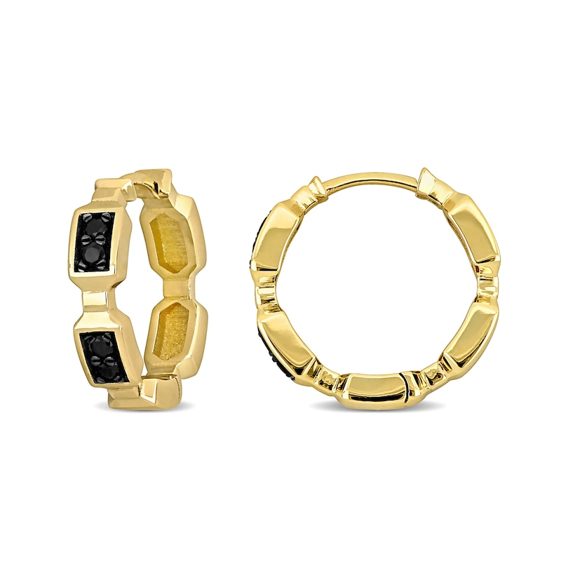 Eternally Bonded 0.16 CT. T.W. Diamond Endless Bottle with Cap 12.0mm Hoop Earrings in 14K Gold