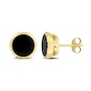 Eternally Bonded Men's 8.0mm Onyx Button Stud Earrings in 14K Gold