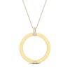 Thumbnail Image 1 of Eternally Bonded Men's Diamond Accent Bail Circle Pendant in 14K Gold
