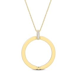 Eternally Bonded Men's Diamond Accent Bail Circle Pendant in 14K Gold