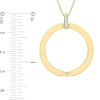 Thumbnail Image 2 of Eternally Bonded Men's Diamond Accent Bail Circle Pendant in 14K Gold