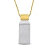 Thumbnail Image 1 of Eternally Bonded Men's 0.88 CT. T.W. Diamond Rectangle Bottle with Cap Pendant in 14K Two-Tone Gold