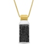 Thumbnail Image 1 of Eternally Bonded Men's 1.45 CT. T.W. Black Diamond Rectangle Bottle with Cap Pendant in 14K Two-Tone Gold