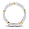 Thumbnail Image 2 of Eternally Bonded Men's 0.96 CT. T.W. Diamond Collar Station Band in 14K Two-Tone Gold