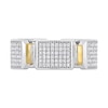 Thumbnail Image 3 of Eternally Bonded Men's 0.96 CT. T.W. Diamond Collar Station Band in 14K Two-Tone Gold