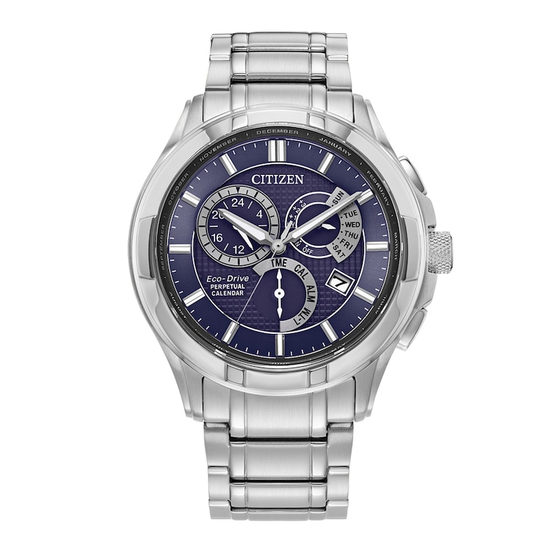 Main Image 1 of Men's Citizen Eco-Drive® PCAT Chronograph Watch with Blue Dial (Model: BL8160-58L)