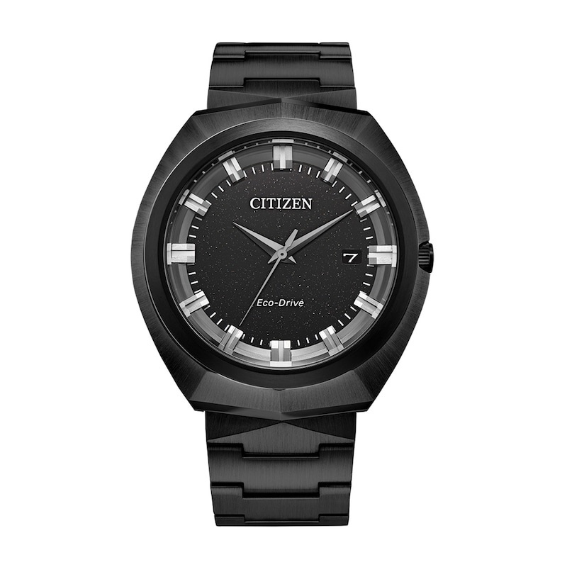 Main Image 1 of Men's Citizen Calibre E365 Black IP Watch with Black Dial (Model: BN1015-52E)