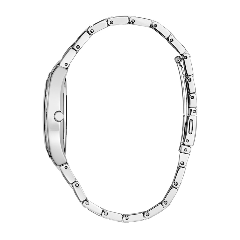 Main Image 2 of Ladies' Citizen Calibre E031 Crystal Accent Watch with Silver-Tone Tonneau Dial (Model: EM1080-55A)