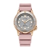 Thumbnail Image 1 of Ladies' Citizen Eco-Drive Promaster Dive Rose-Tone Pink Rubber Strap Watch with Silver-Tone Dial (Model: EO2023-00A)
