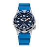 Thumbnail Image 1 of Ladies' Citizen Eco-Drive Promaster Dive Blue Rubber Strap Watch with Dark Blue Dial (Model: EO2028-06L)