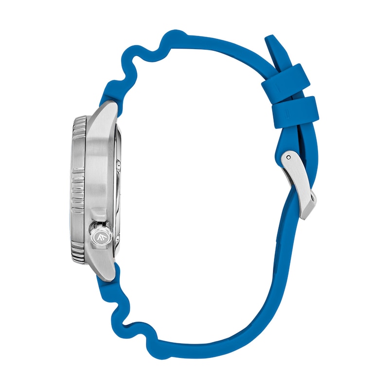 Ladies' Citizen Eco-Drive Promaster Dive Blue Rubber Strap Watch with Dark Blue Dial (Model: EO2028-06L)