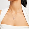 Thumbnail Image 2 of Unstoppable Love™ 0.25 CT. T.W. Black and White Diamond Open Flame Pendant in Sterling Silver