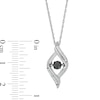Thumbnail Image 3 of Unstoppable Love™ 0.25 CT. T.W. Black and White Diamond Open Flame Pendant in Sterling Silver