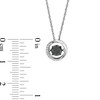 Unstoppable Love™ 0.50 CT. T.W. Black and White Diamond Open Circle Frame Pendant in Sterling Silver