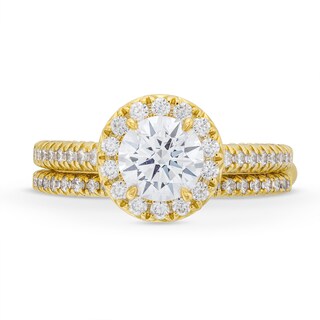 2.00 CT. T.W. Certified Lab-Created Diamond Frame Bridal Set in 18K Gold (F/VS2)