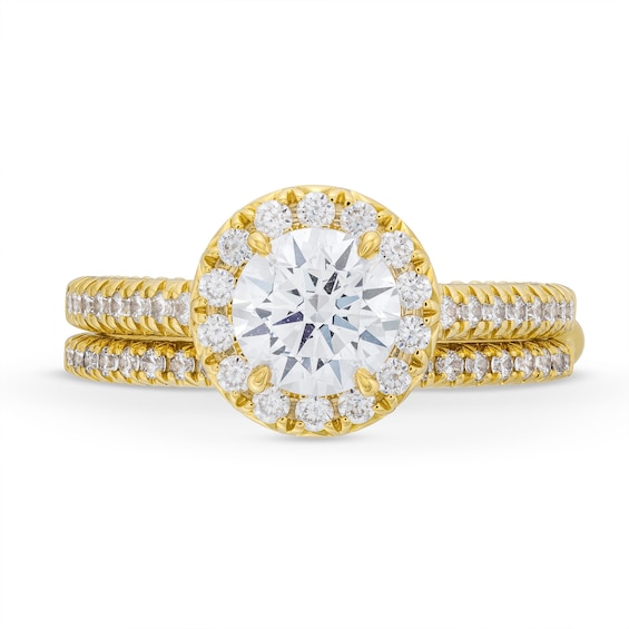 2.00 CT. T.W. Certified Lab-Created Diamond Frame Bridal Set in 18K Gold (F/VS2)