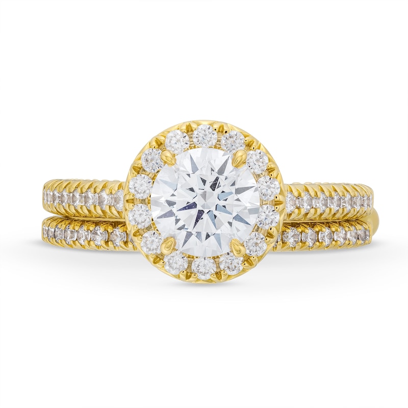 2.00 CT. T.W. Certified Lab-Created Diamond Frame Bridal Set in 18K Gold (F/VS2)