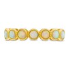 Thumbnail Image 4 of Lab-Created Opal Seven Stone Ring in 10K Gold